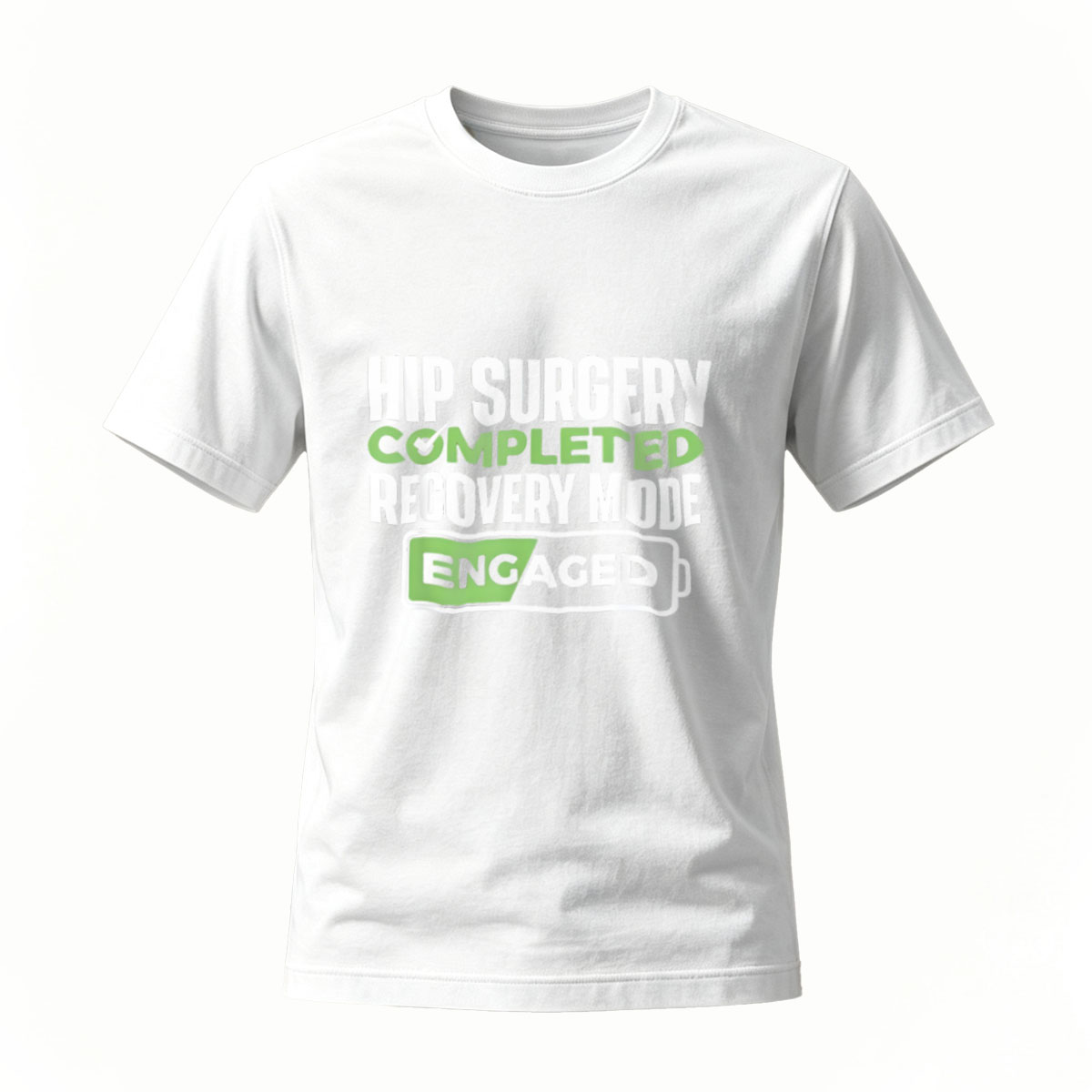 Hip Surgery Completed Recovery Mode Encaged T-Shirt Men's - Image 2
