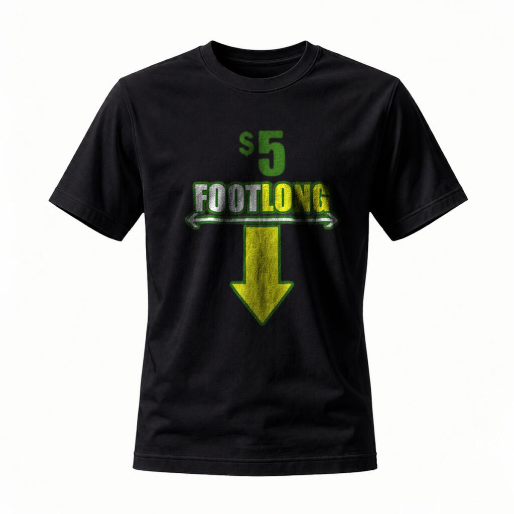 $5 Footlong Sub Sandwich Men's T-Shirt Fast Food Fan Gift