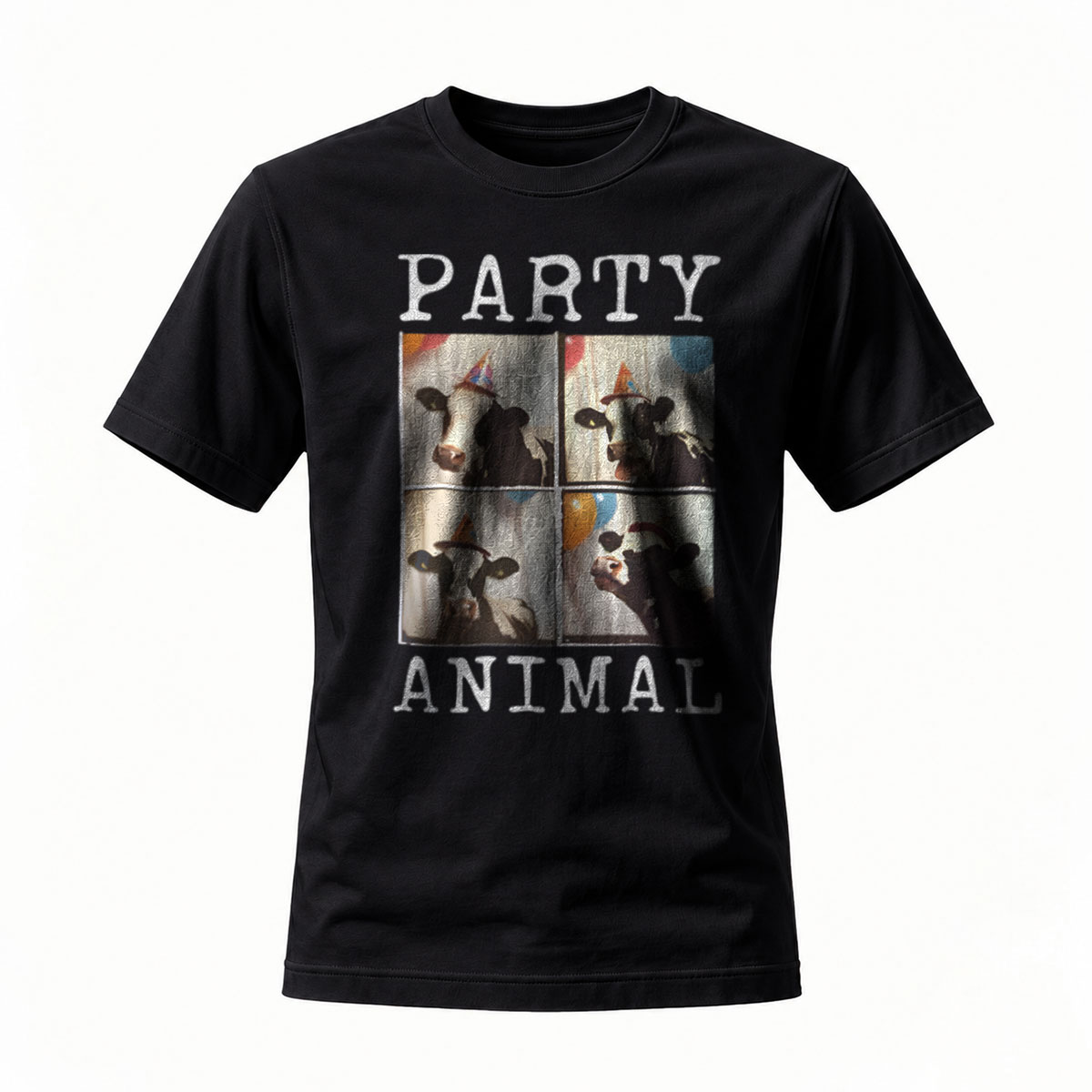 Party Animal Cow T-Shirt Men's Funny Casual Wear Gift