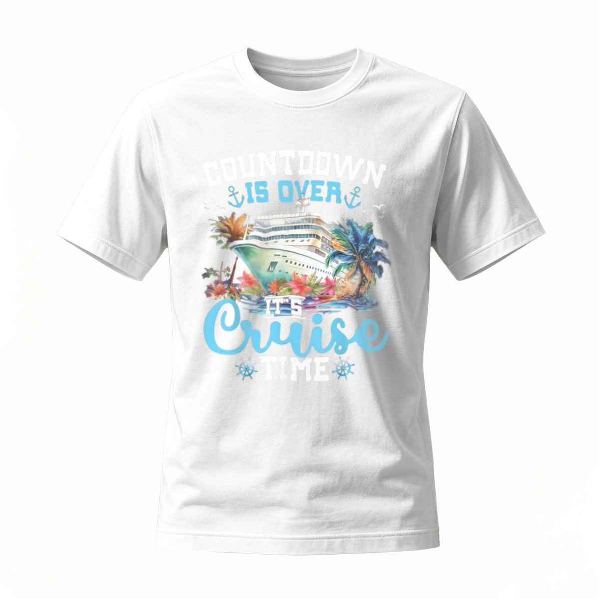 Countdown Over Its Cruise Time Ship T-Shirt Men Women Travel Gift - Image 2