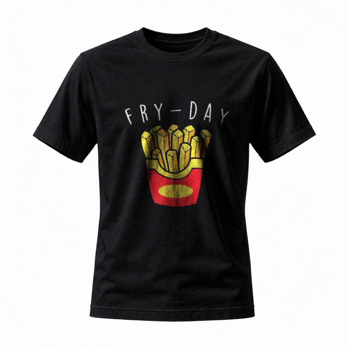 Fry Day French Fries T-Shirt Men's Casual Funny Food Graphic Tee