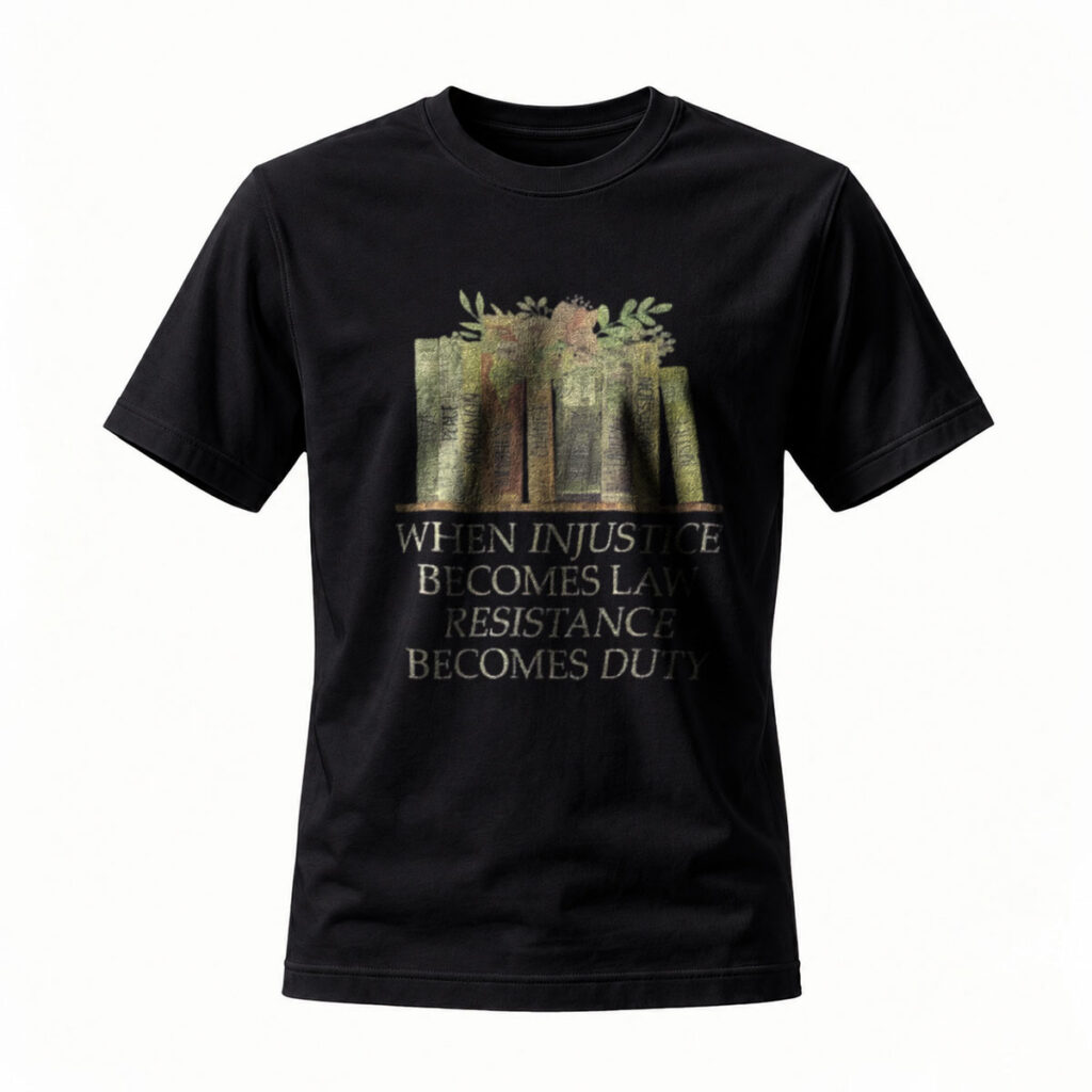 When Injustice Becomes Law Resistance Becomes Duty T-Shirt Men's Women's Fashion Statement Gift Apparel