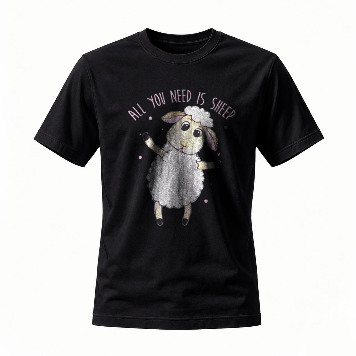 All You Need Is Sheep Funny Cartoon Sheep T-Shirt