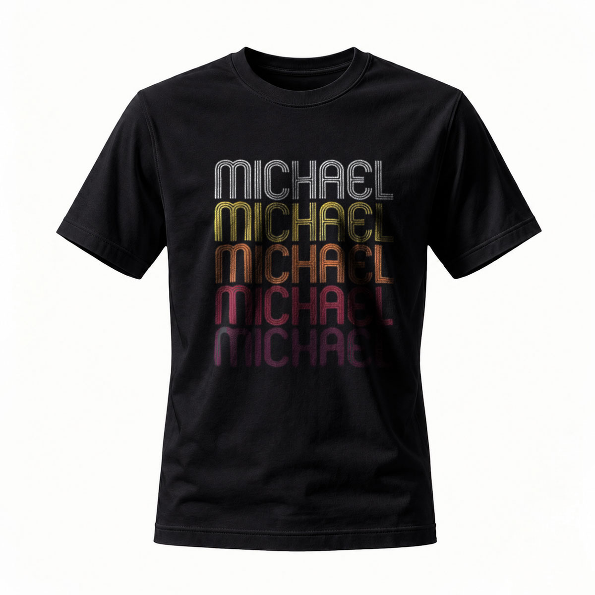 Michael Jackson Name Stack T-Shirt Men's Black Music Gift
