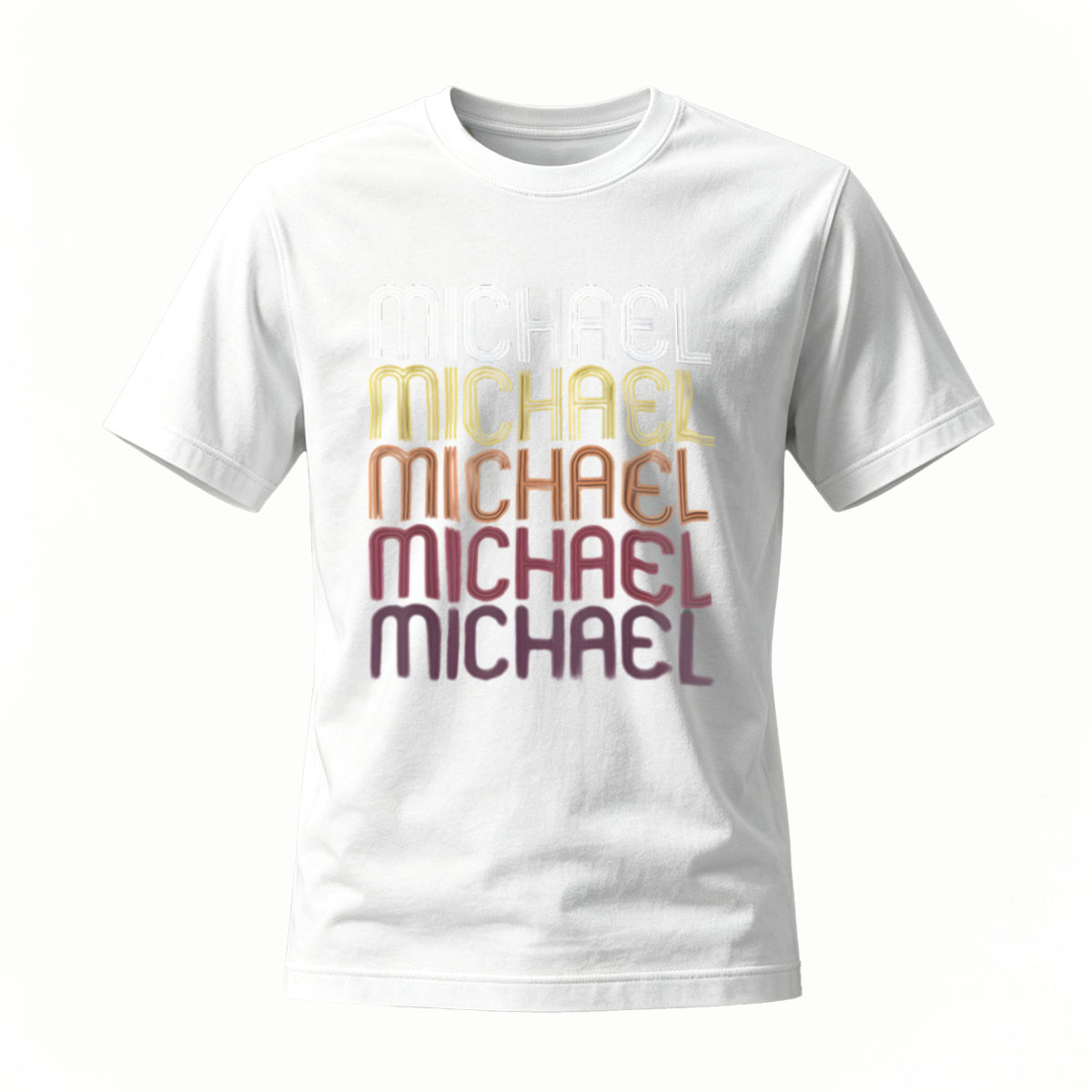 Michael Jackson Name Stack T-Shirt Men's Black Music Gift - Image 2