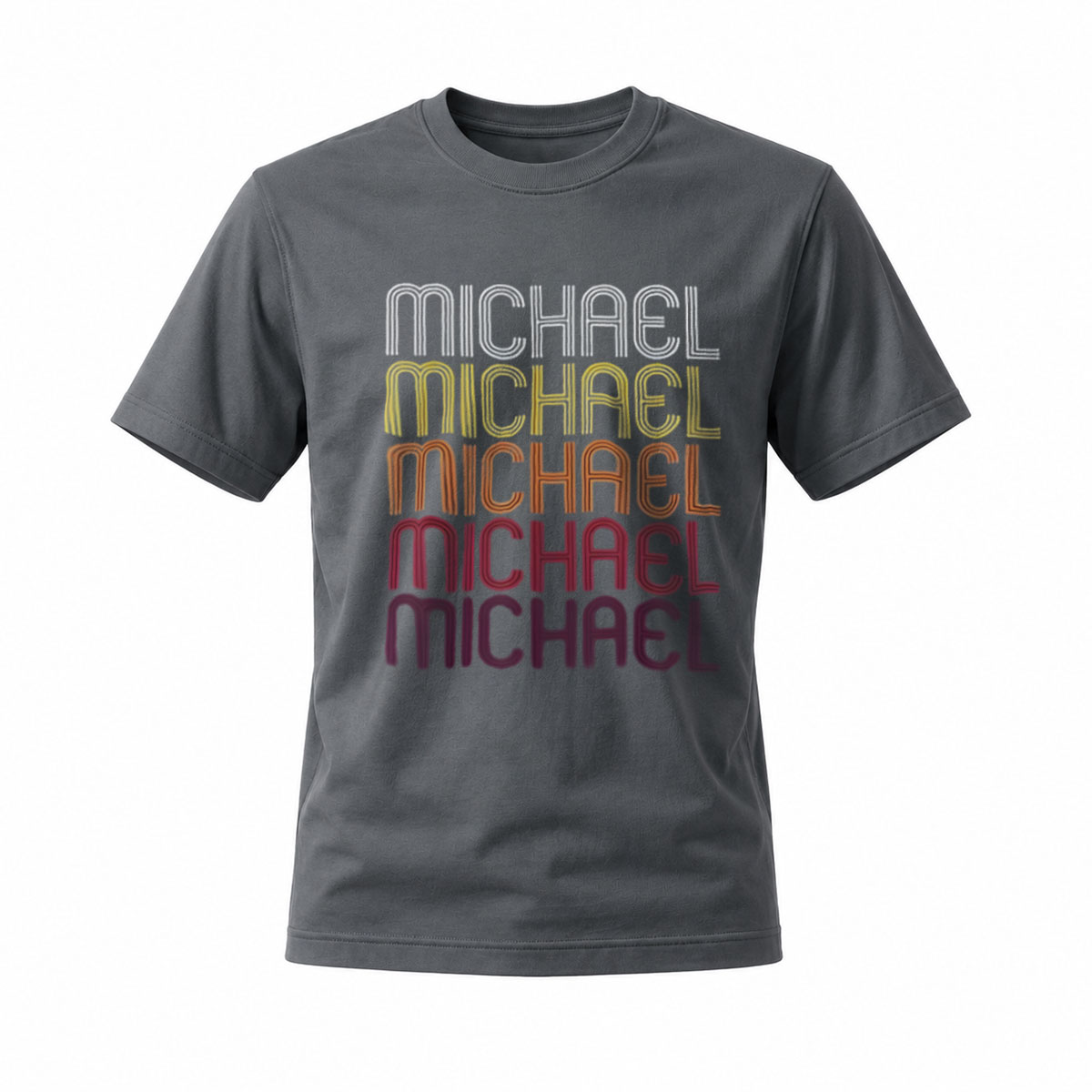 Michael Jackson Name Stack T-Shirt Men's Black Music Gift - Image 6
