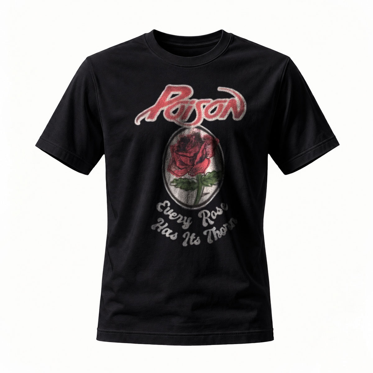 Poison Every Rose Has Its Thorn Band T-Shirt Men's Rock Music Apparel