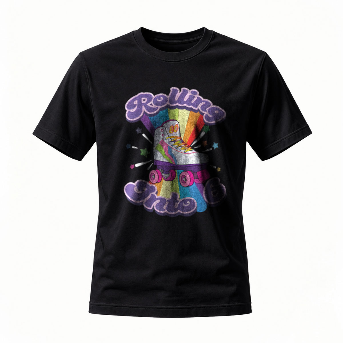 Rolling Into Rainbow Skateboard T-Shirt Men's Women's Fashion Gift