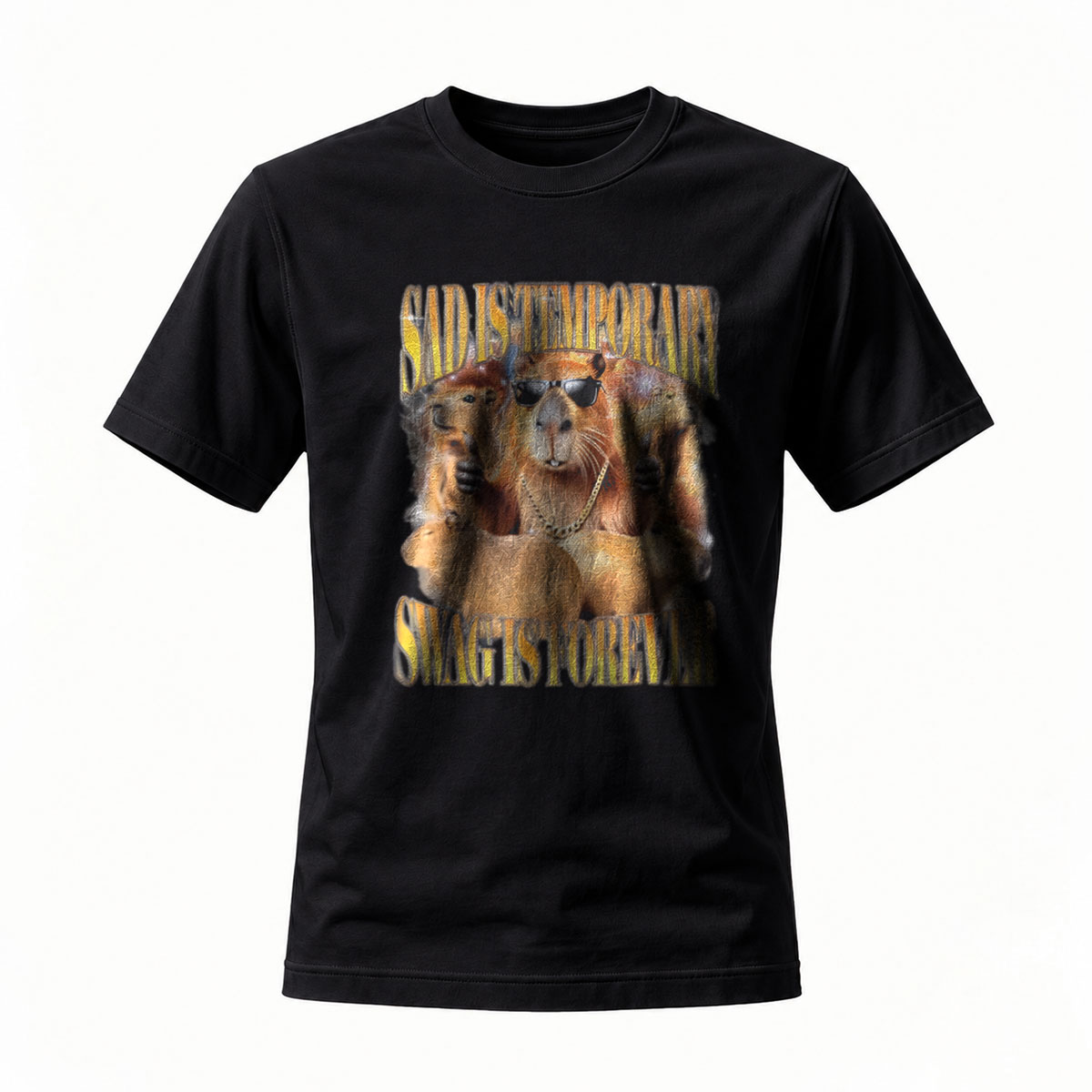 Sloth Gangster T-Shirt Men's Funny Animal Print Casual Wear