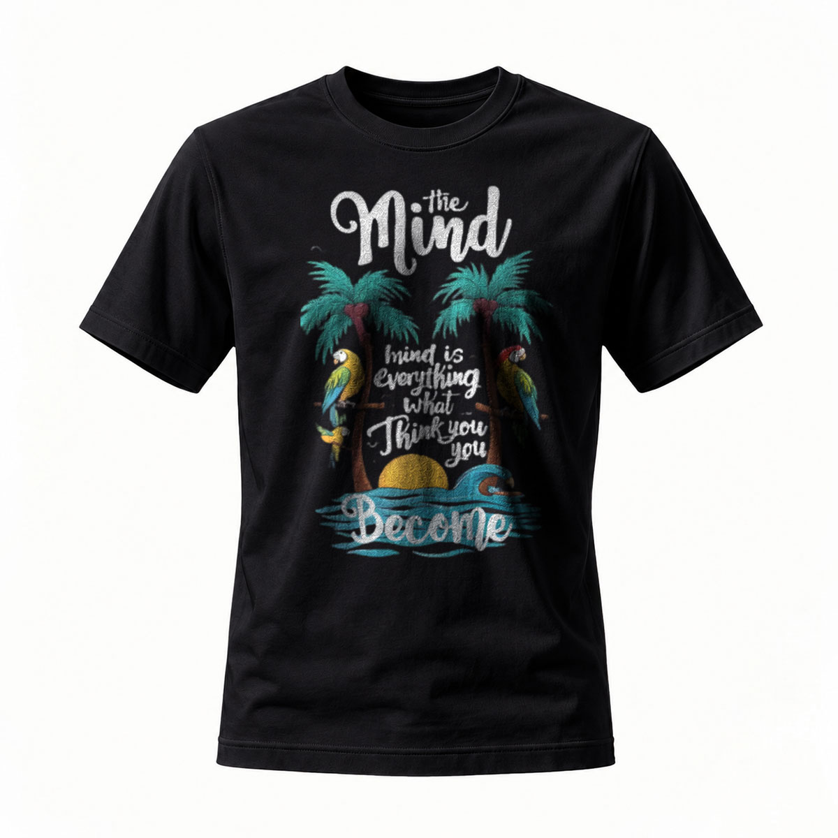 The Mind Is Everything Tropical Parrot T-Shirt Men's