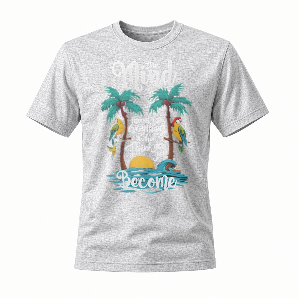 The Mind Is Everything Tropical Parrot T-Shirt Men's - Image 3