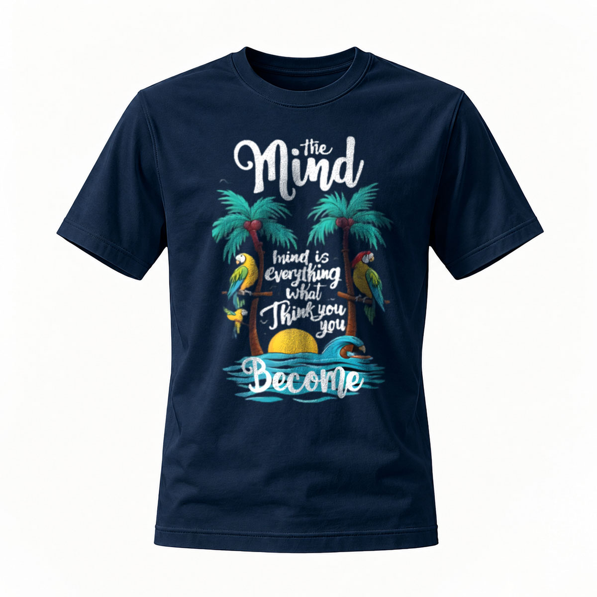The Mind Is Everything Tropical Parrot T-Shirt Men's - Image 7