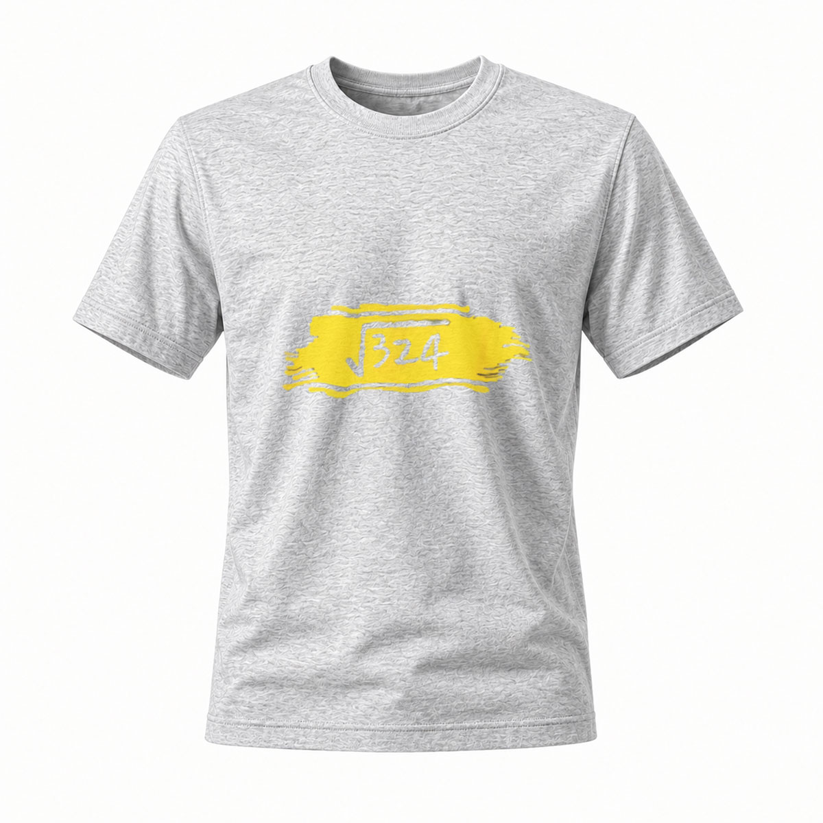 Men's Black T-Shirt Math Square Root 324 Gold Print Design - Image 3