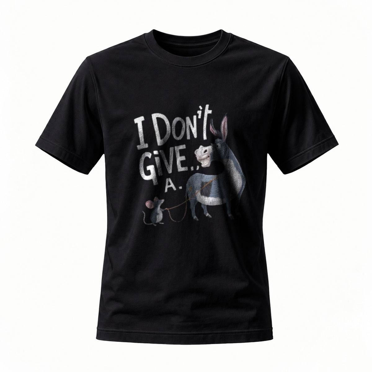 I Don't Give A Donkey T-Shirt Men's Funny Animal Graphic Tee