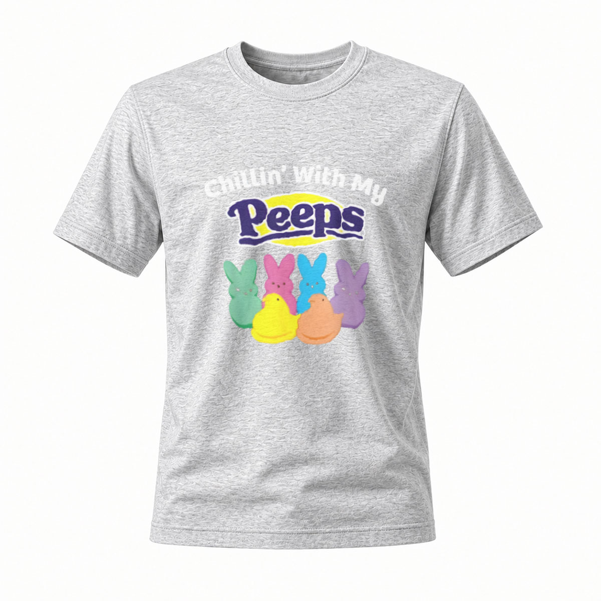 Chillin With My Peeps Easter Bunny T-Shirt Men Women Funny Gift - Image 3