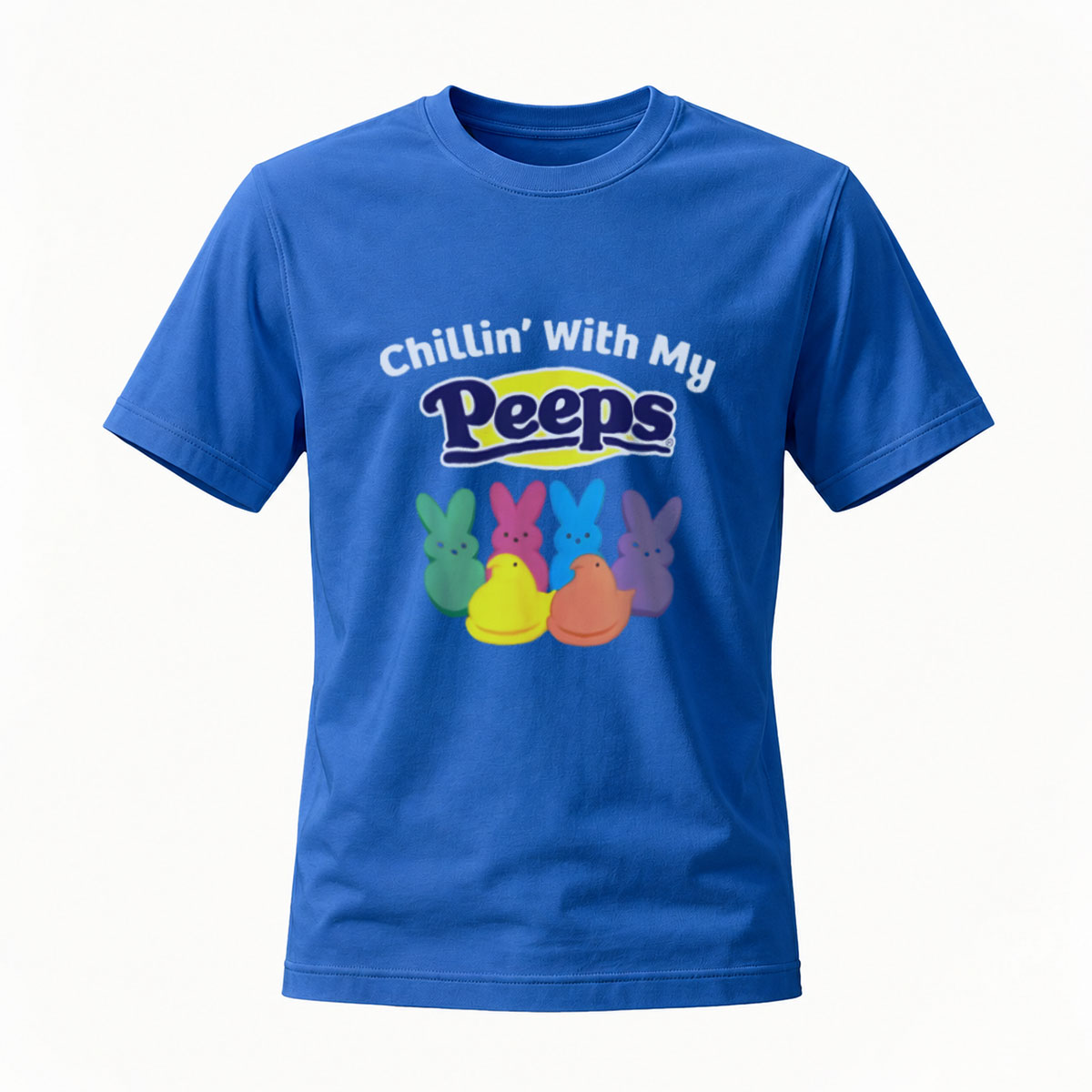 Chillin With My Peeps Easter Bunny T-Shirt Men Women Funny Gift - Image 4