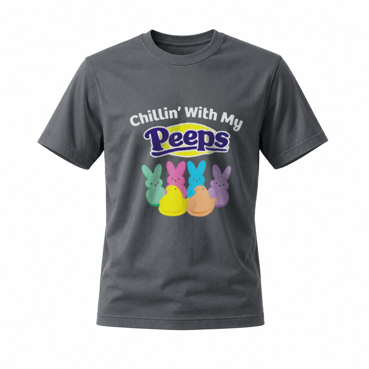 Chillin With My Peeps Easter Bunny T-Shirt Men Women Funny Gift - Image 6
