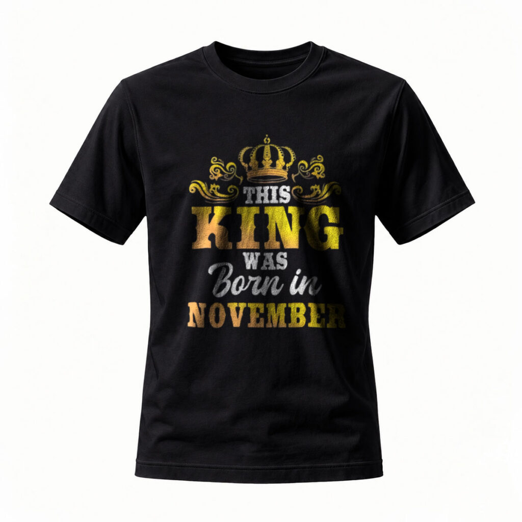 This King Was Born in November Men's T-Shirt