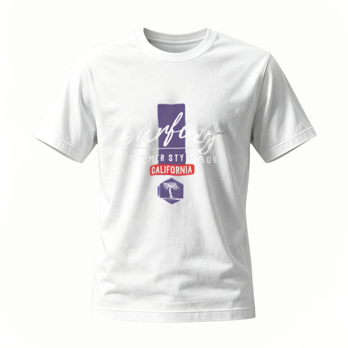 Surfing Summer Style California Men's T-Shirt - Image 2