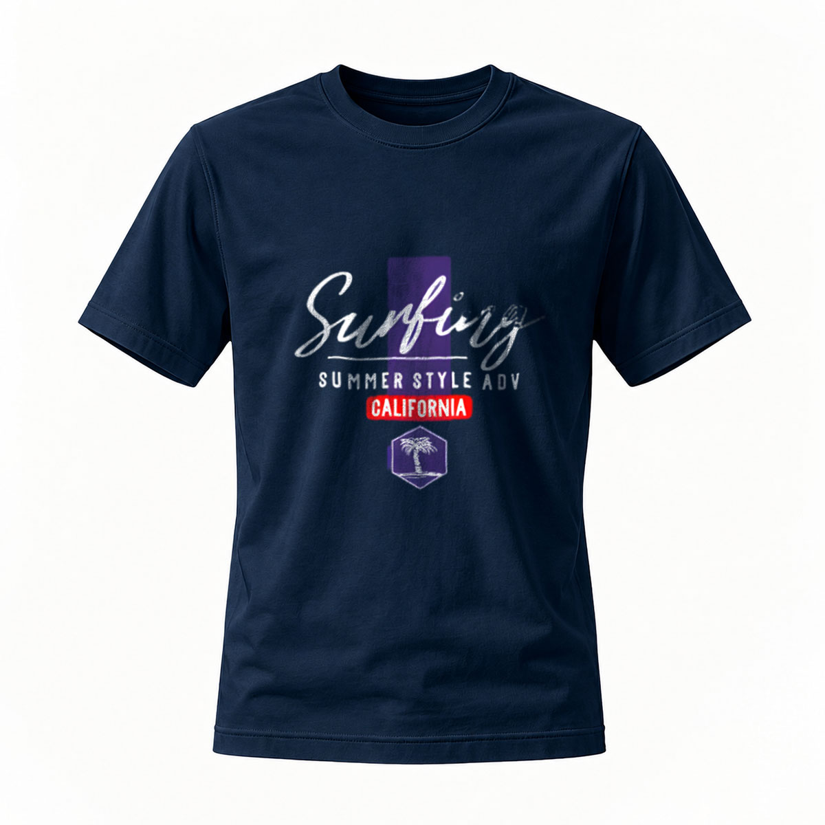 Surfing Summer Style California Men's T-Shirt - Image 7