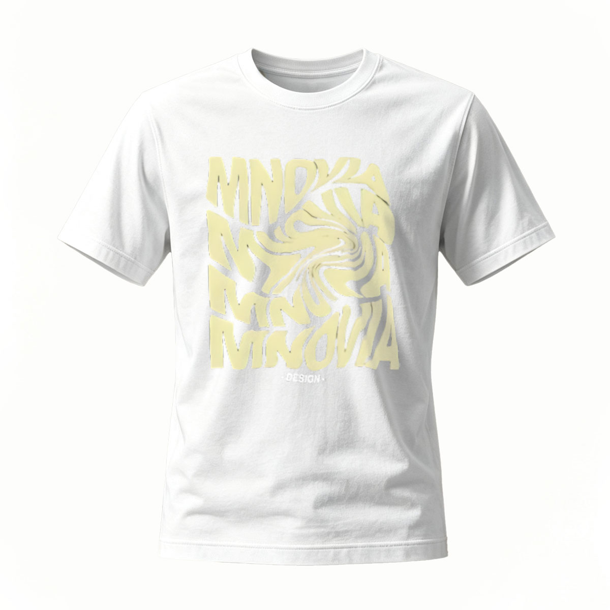 MNDKAA Gold Print T-Shirt Men's Fashion Streetwear Design - Image 2