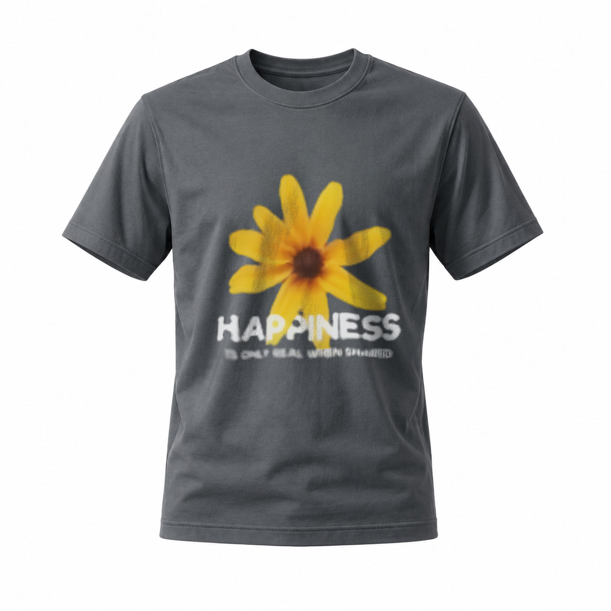 Happiness Flower Print Men's T-Shirt Summer Casual Wear - Image 6