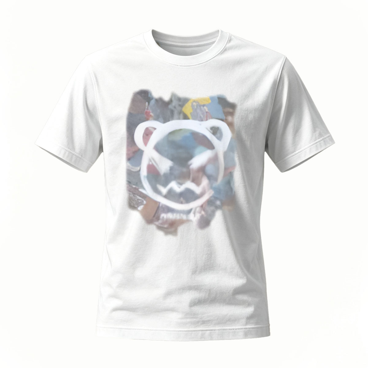 Men's Black T-Shirt Abstract Elephant Art Print Gift Wear - Image 2
