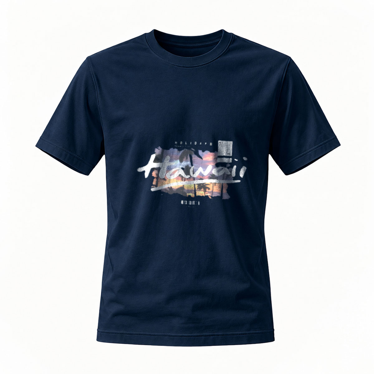 Black T-Shirt with Abstract Art Print Men's Casual Streetwear Design - Image 7