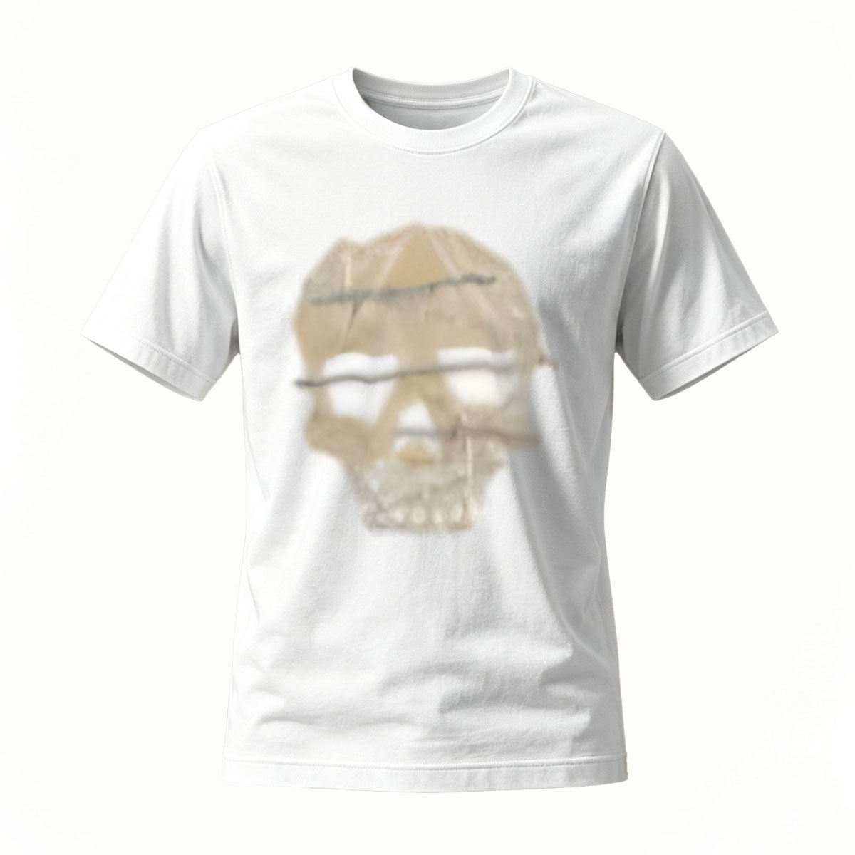 Men's Black T-Shirt Dog Face Print Casual Gift Wear - Image 2