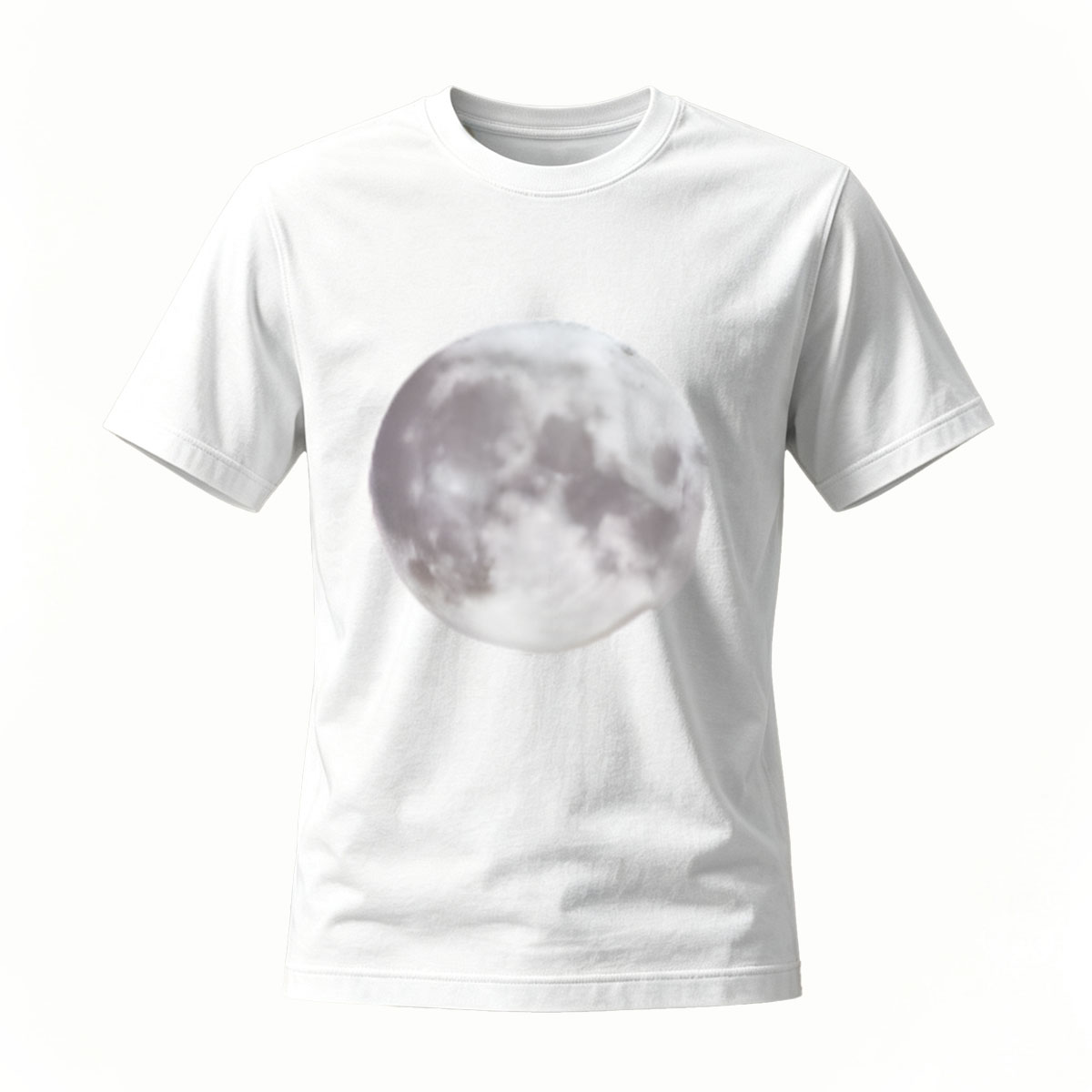 Moon Print Men's T-Shirt Casual Streetwear Gift Idea - Image 2
