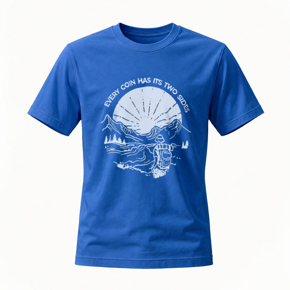 Every Coin Has Two Sides Skull Design Men's T-Shirt - Image 4