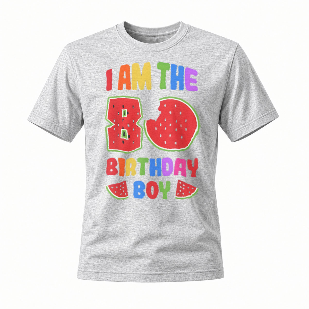 I Am The 80th Birthday Boy Watermelon T-Shirt Men's - Image 3