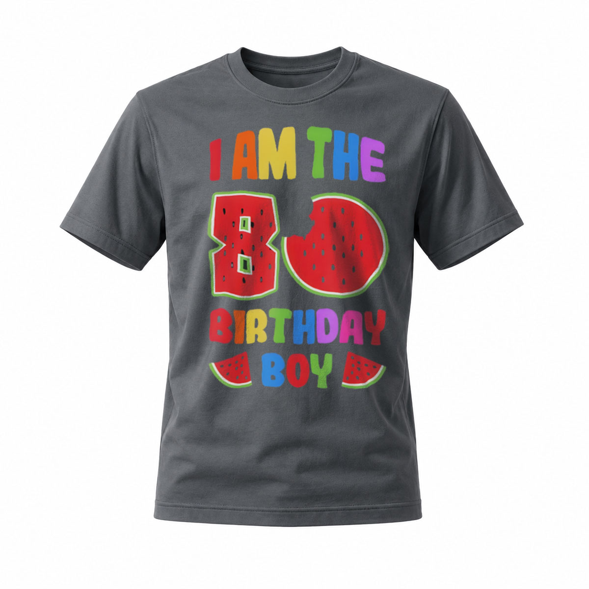 I Am The 80th Birthday Boy Watermelon T-Shirt Men's - Image 6
