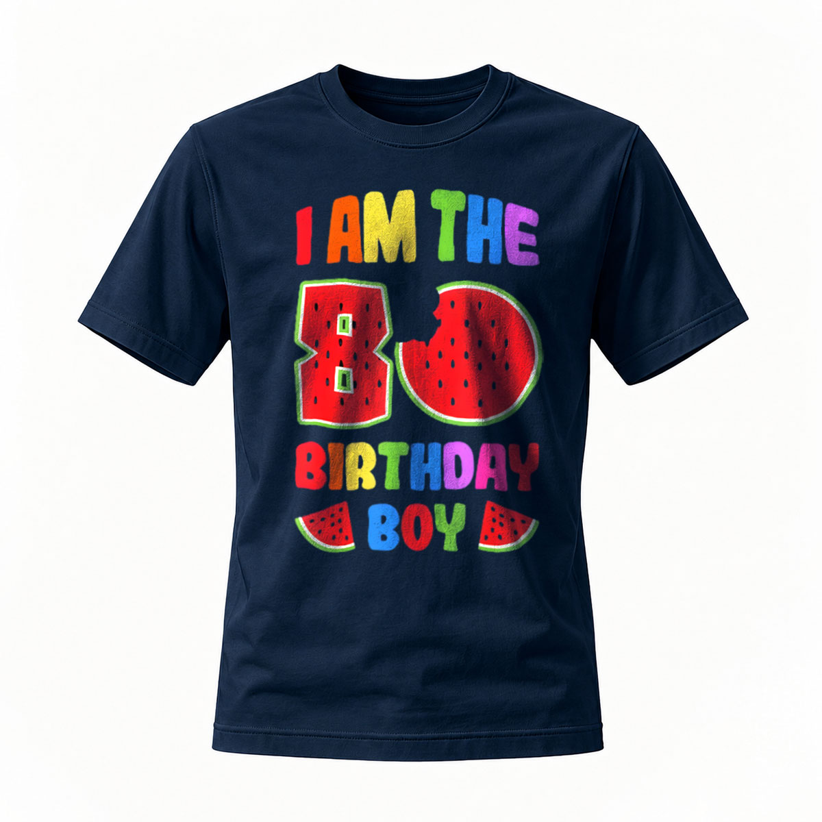 I Am The 80th Birthday Boy Watermelon T-Shirt Men's - Image 7