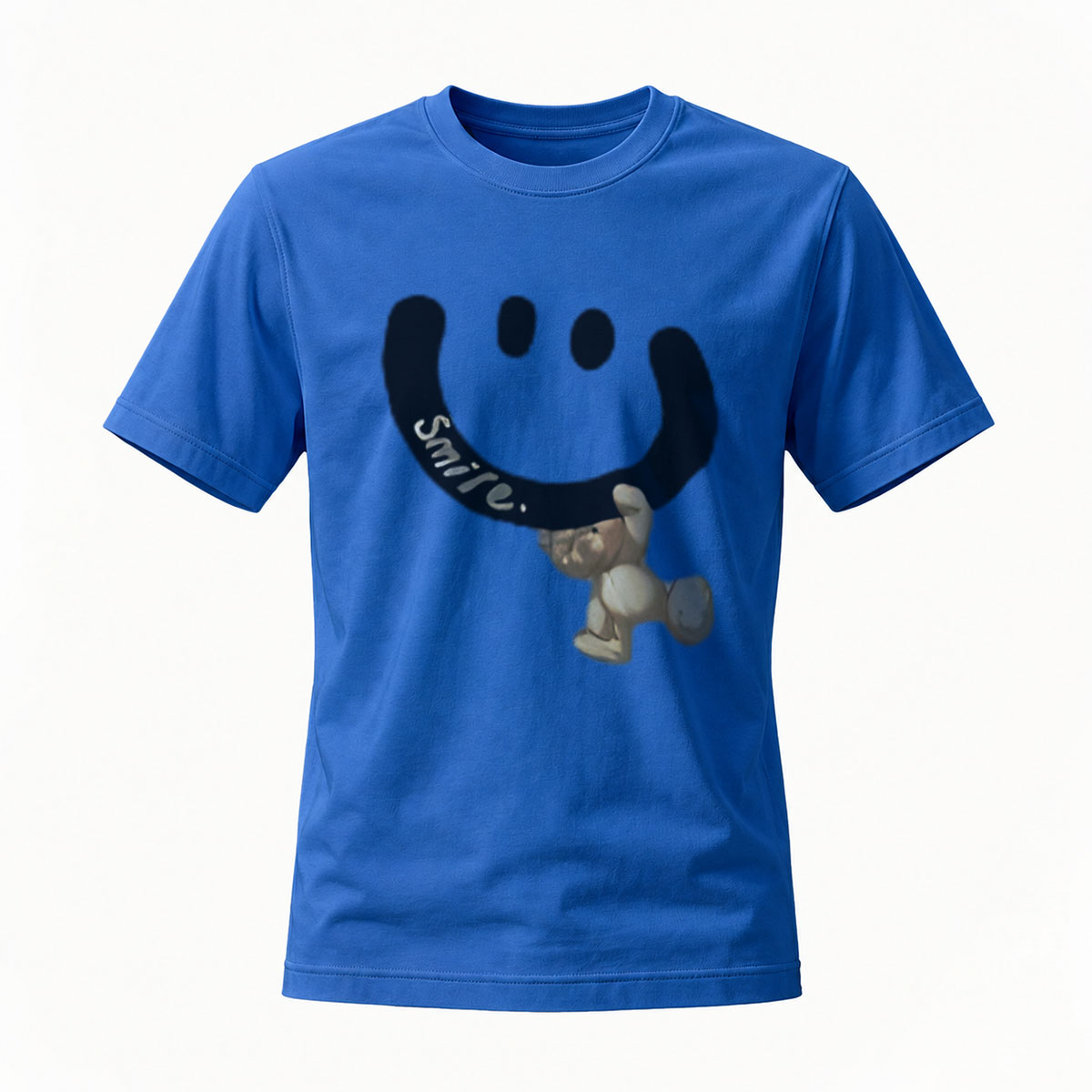 Smile Bear Print Men's T-Shirt Gift Casual Wear - Image 4