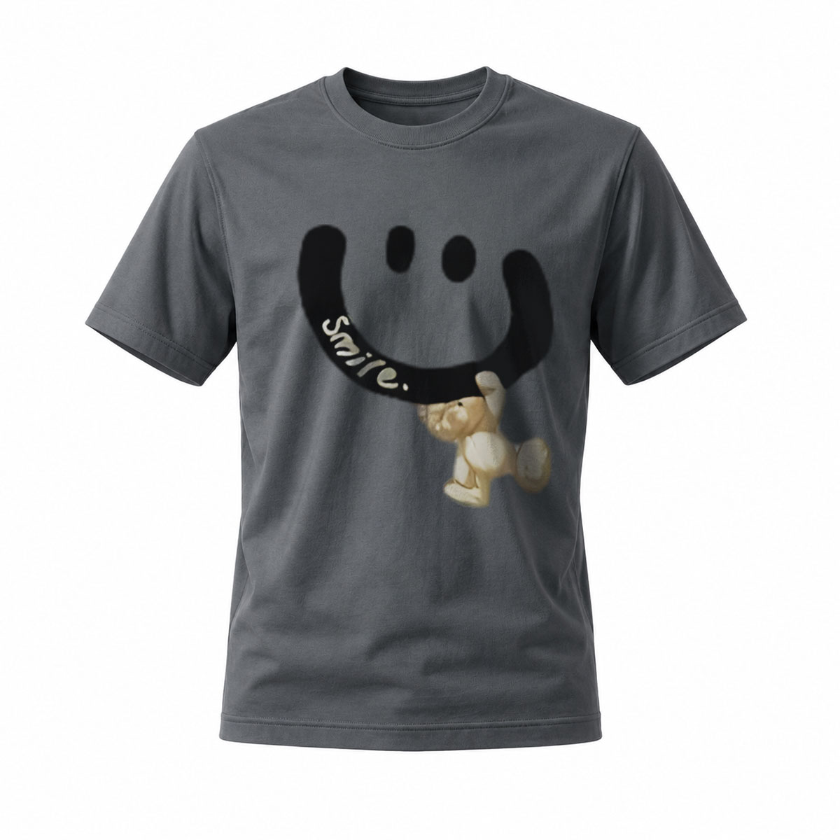 Smile Bear Print Men's T-Shirt Gift Casual Wear - Image 6