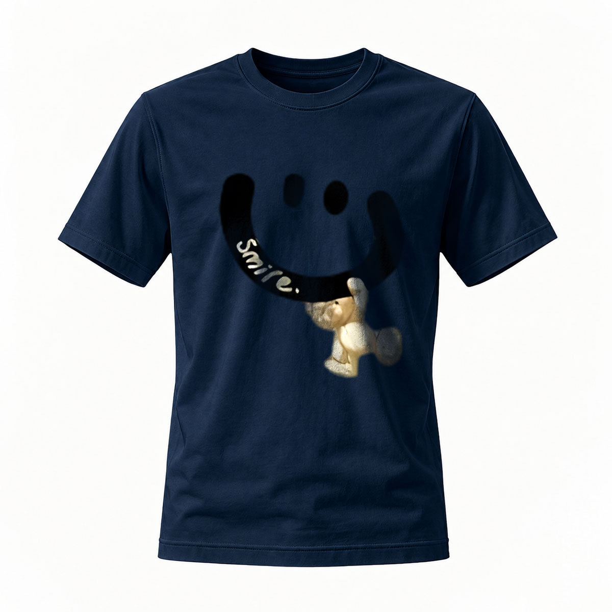 Smile Bear Print Men's T-Shirt Gift Casual Wear - Image 7