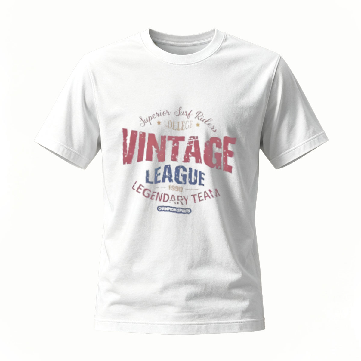 Vintage League Baseball T-Shirt Men's Classic Casual Wear - Image 2