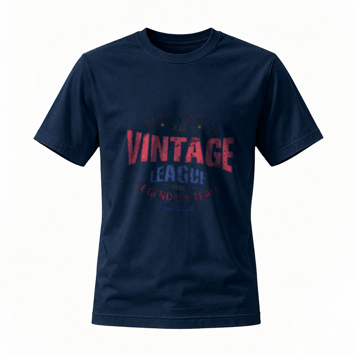 Vintage League Baseball T-Shirt Men's Classic Casual Wear - Image 7