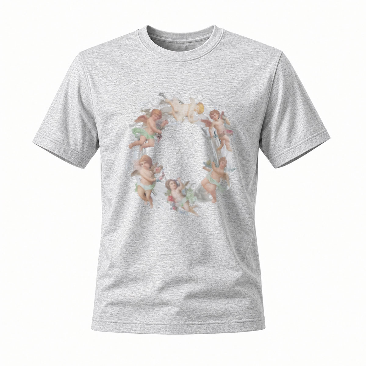Black T-Shirt with Abstract Circular Print Men's Fashion Gift Wear - Image 3