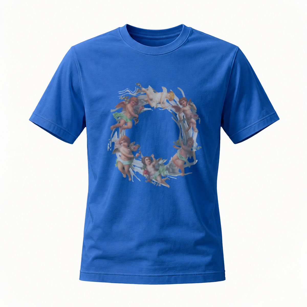 Black T-Shirt with Abstract Circular Print Men's Fashion Gift Wear - Image 4