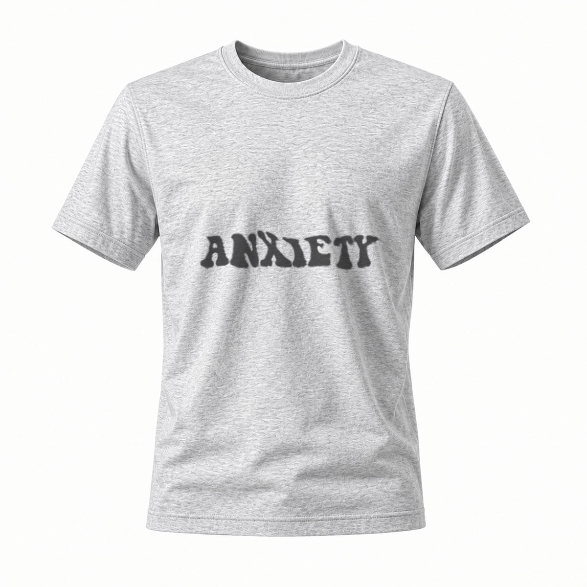 Anxiety Black T-Shirt Men's Casual Wear Fashion Statement Top - Image 3