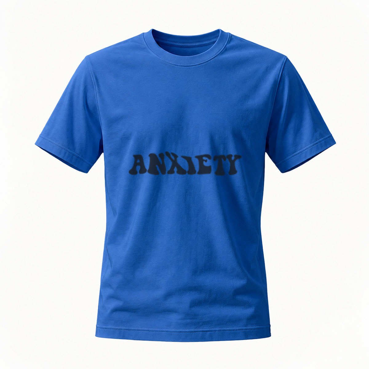 Anxiety Black T-Shirt Men's Casual Wear Fashion Statement Top - Image 4