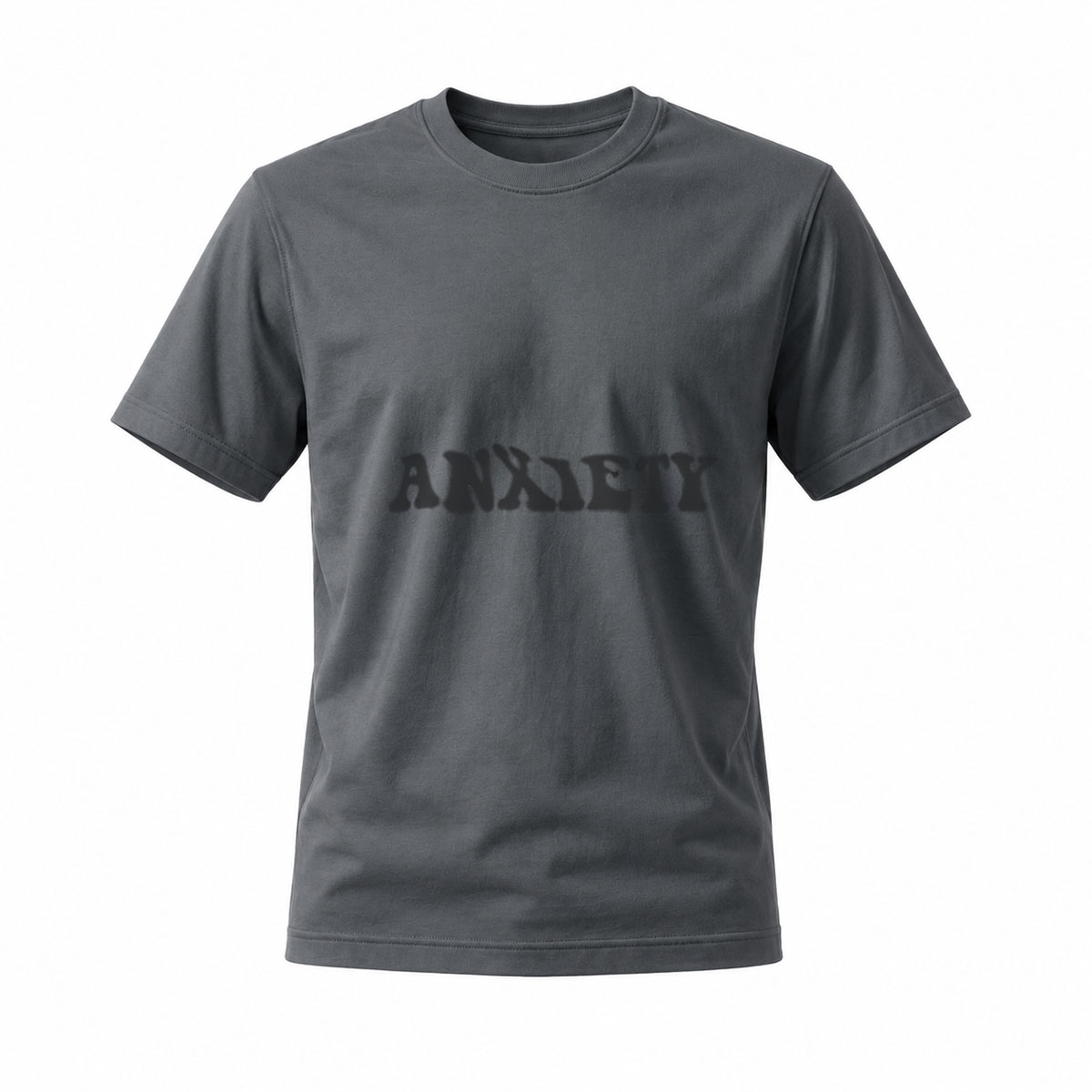 Anxiety Black T-Shirt Men's Casual Wear Fashion Statement Top - Image 6