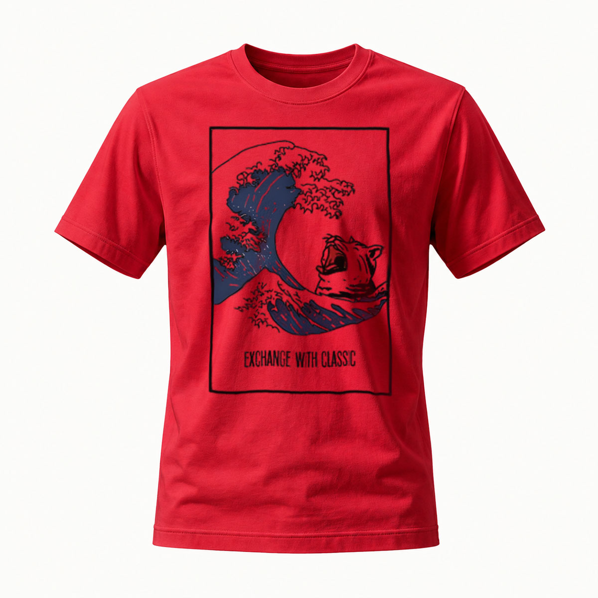 Men's Black T-Shirt The Great Wave Art Design Gift Wear - Image 5