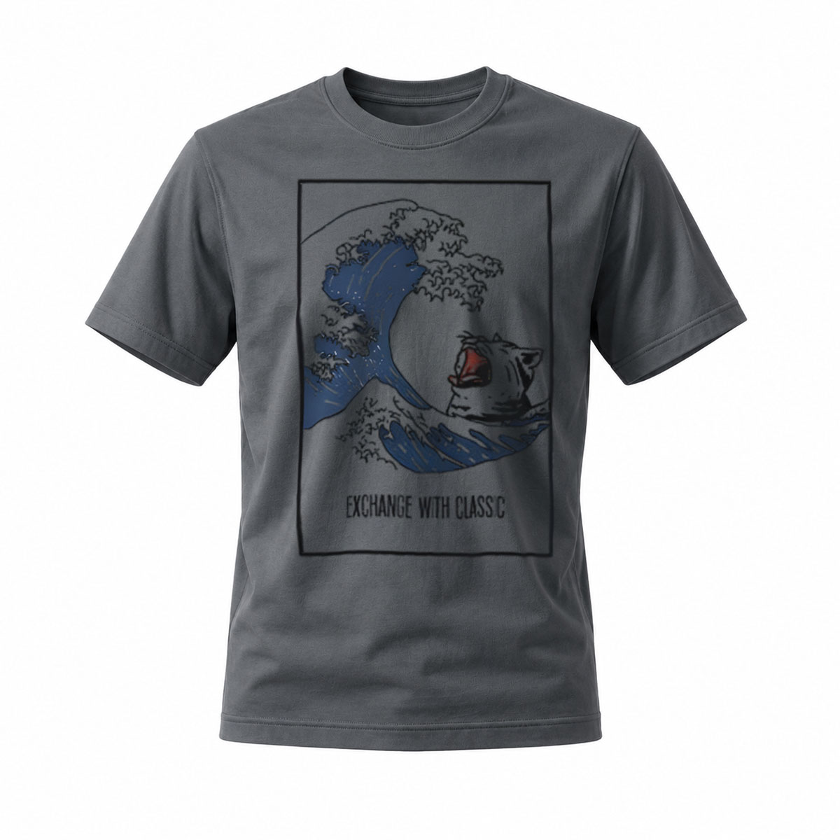 Men's Black T-Shirt The Great Wave Art Design Gift Wear - Image 6