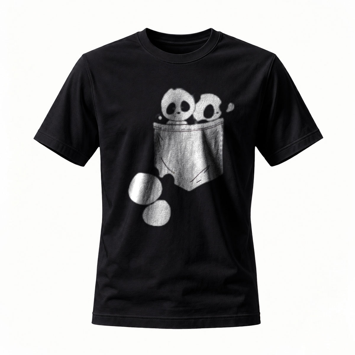 Skull Pocket Print Men's T-Shirt Casual Fashion Gift