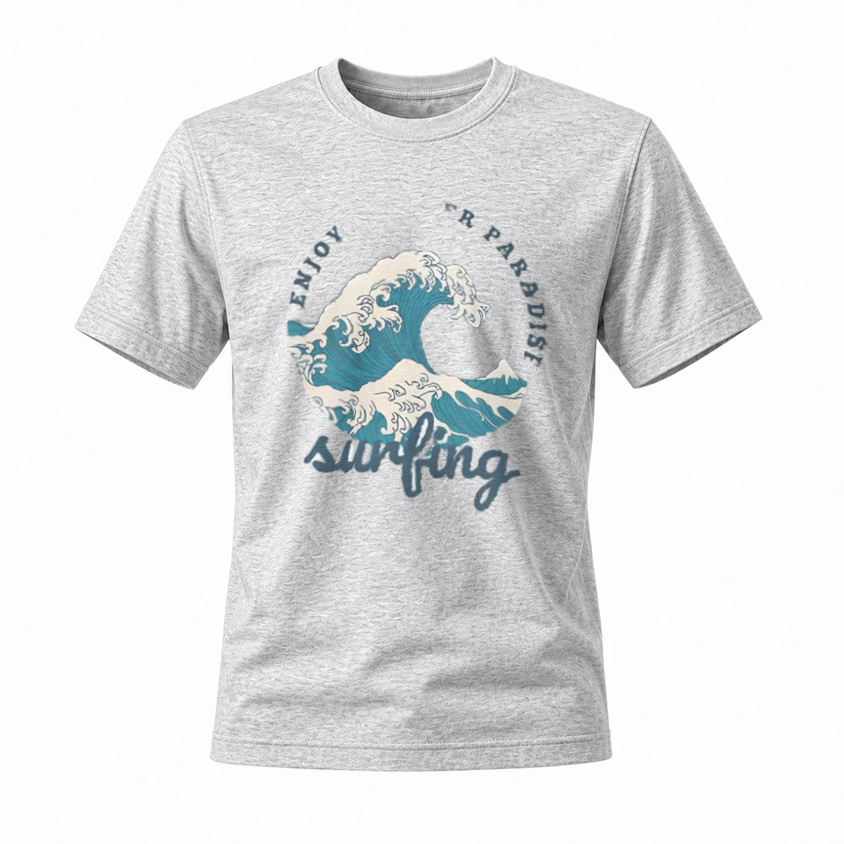 Men's Surfing Wave Graphic T-Shirt Enjoy Ocean Adventure - Image 3