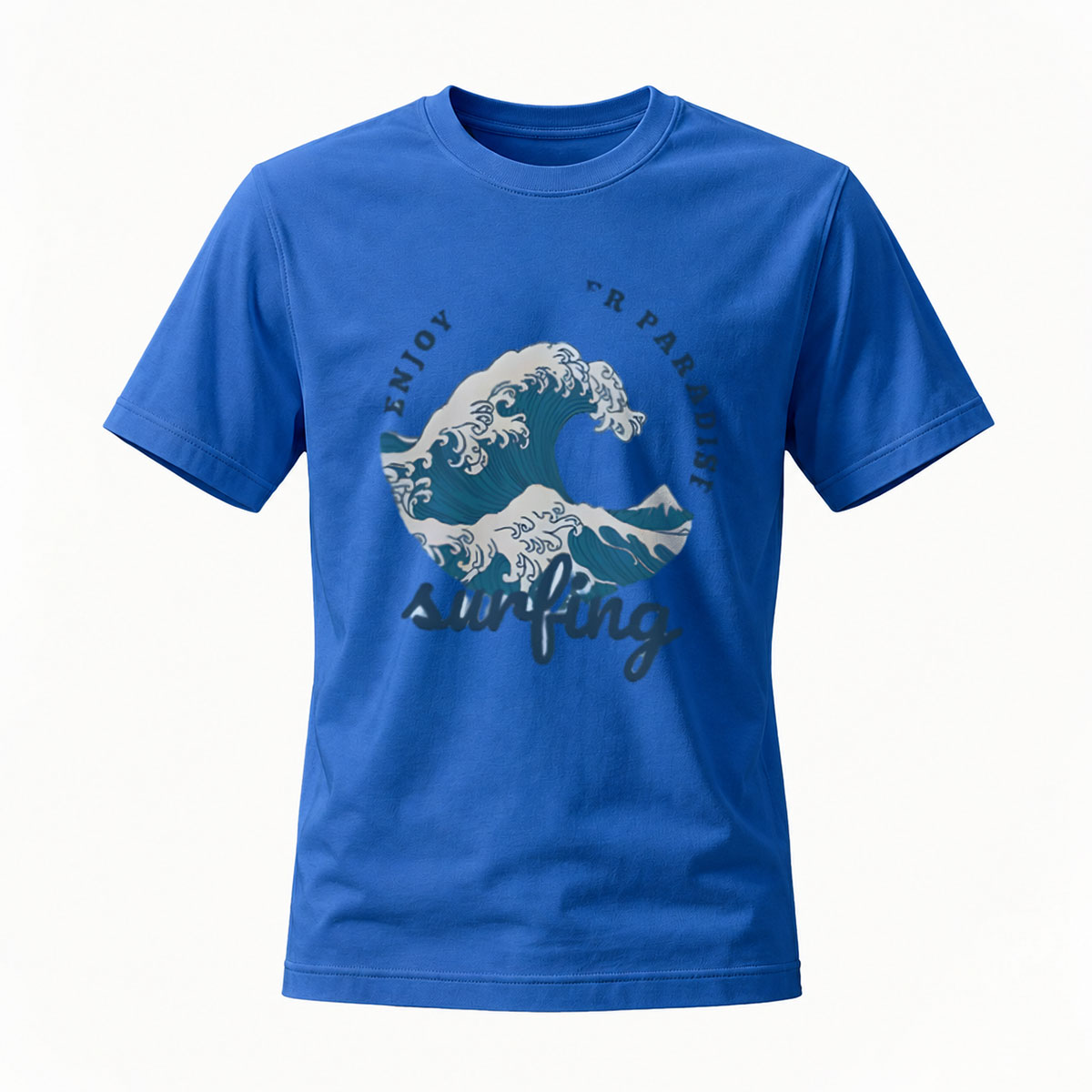 Men's Surfing Wave Graphic T-Shirt Enjoy Ocean Adventure - Image 4