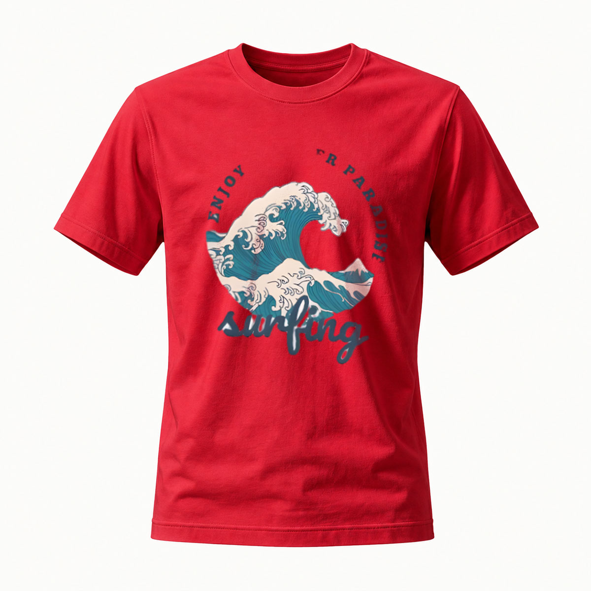 Men's Surfing Wave Graphic T-Shirt Enjoy Ocean Adventure - Image 5